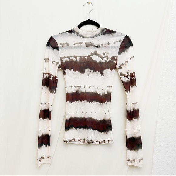 H&M Tops - H&M Mesh Tie Dye Mock Neck Top